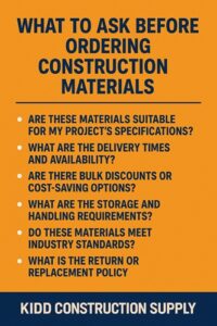 construction materials in Little River SC