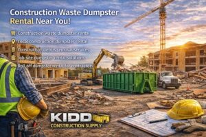 Construction waste dumpster rental
